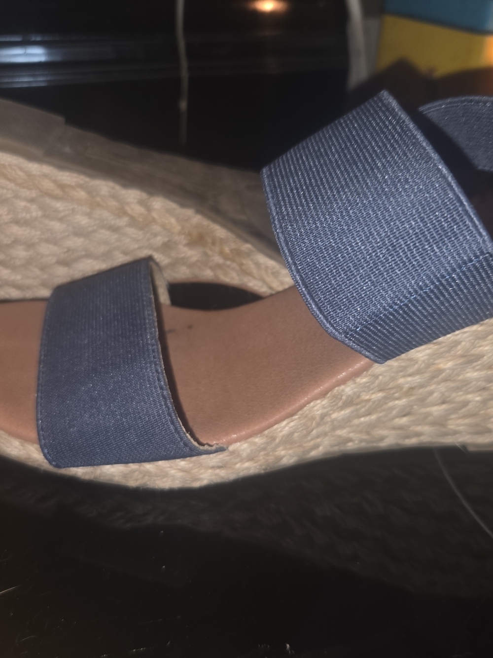 Tommey Bahamma Navy Wedge Espadrille Sandals
